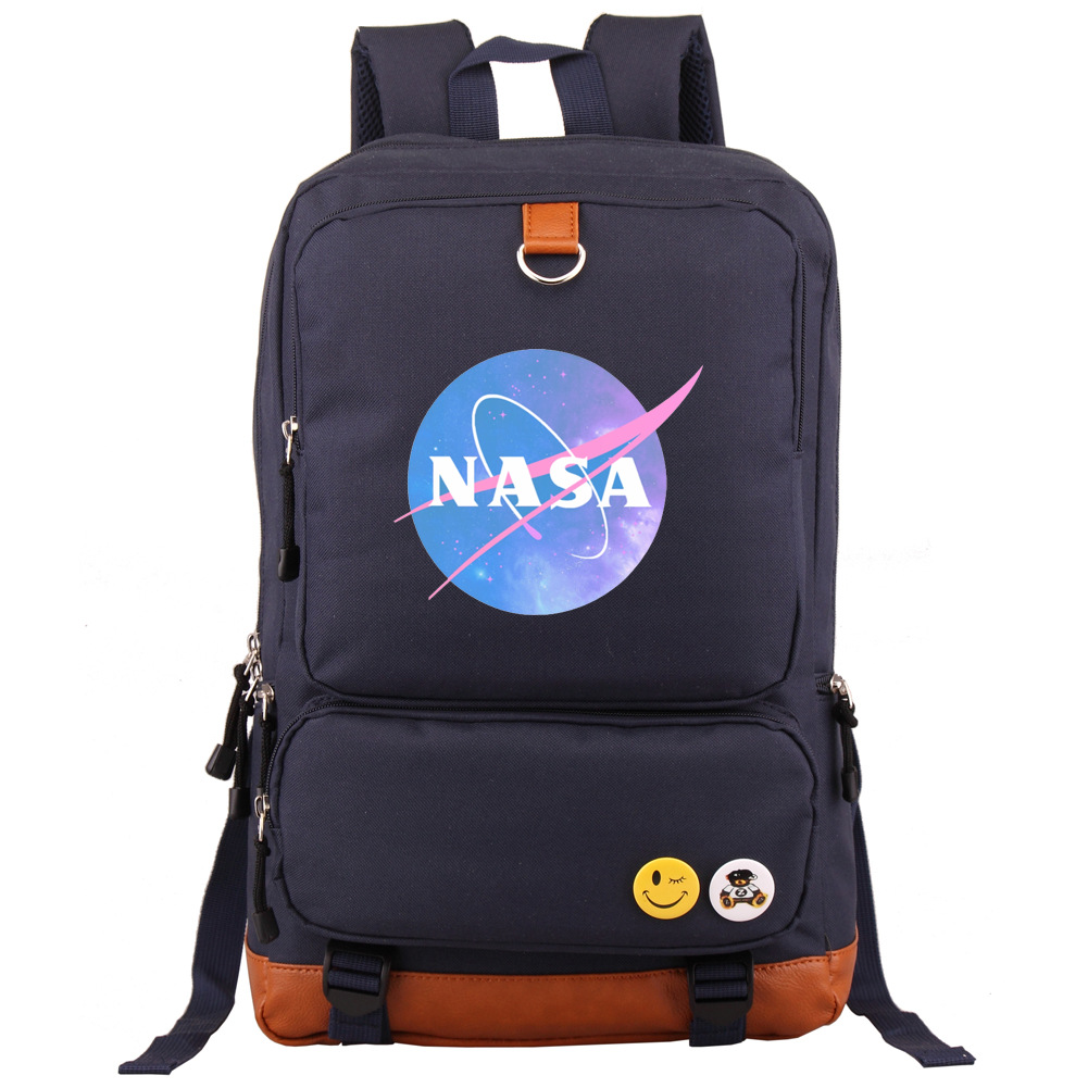 NASA Unisex Student Backpack All Over Print Black 